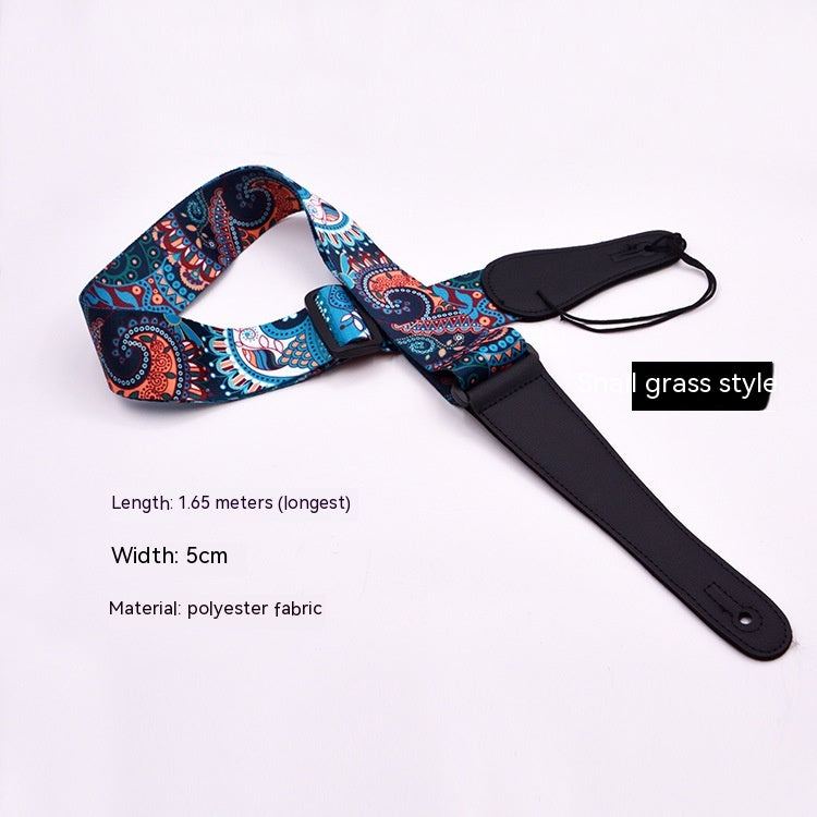 Guitar Accessories Acoustic Wooden Guitar Strap Electric Guitar Bass Shoulder Strap Printed Strap