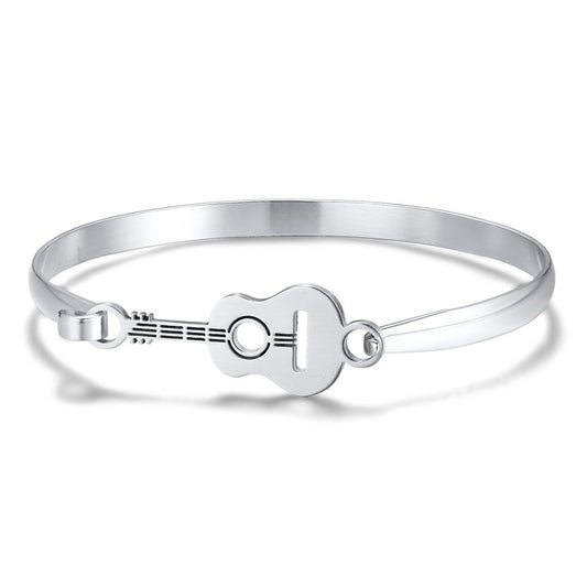 Simple style stainless steel guitar bracelet