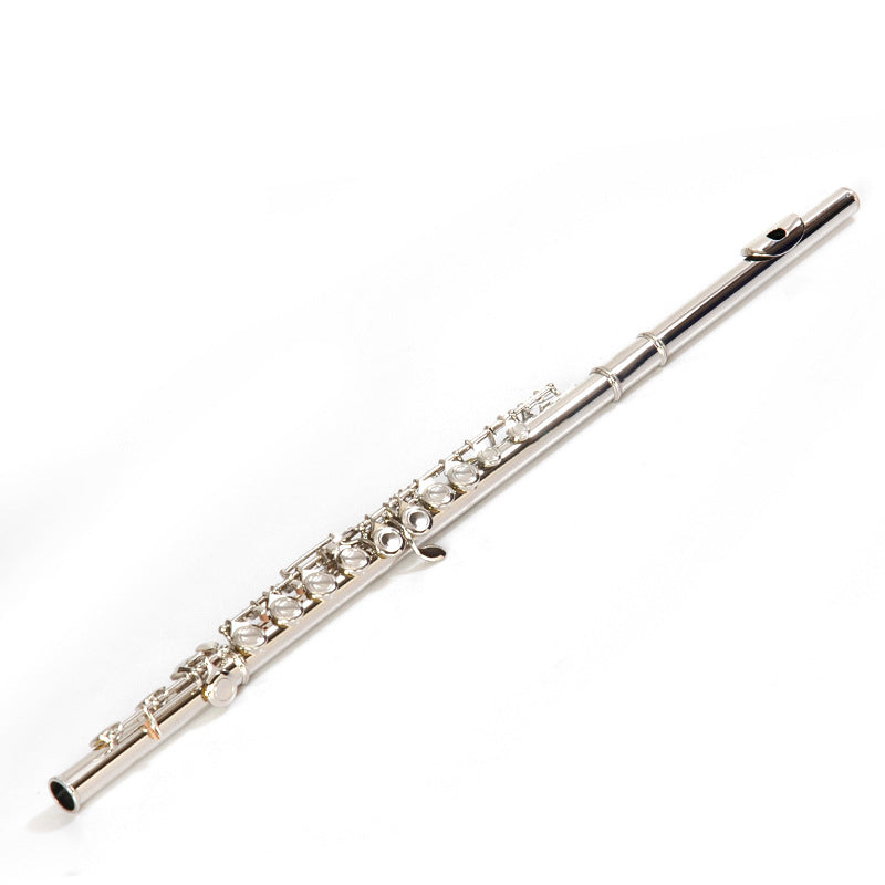 Flute 16-hole E Key C Tail Nickel-plated Silver Musical Instrument Student Beginner