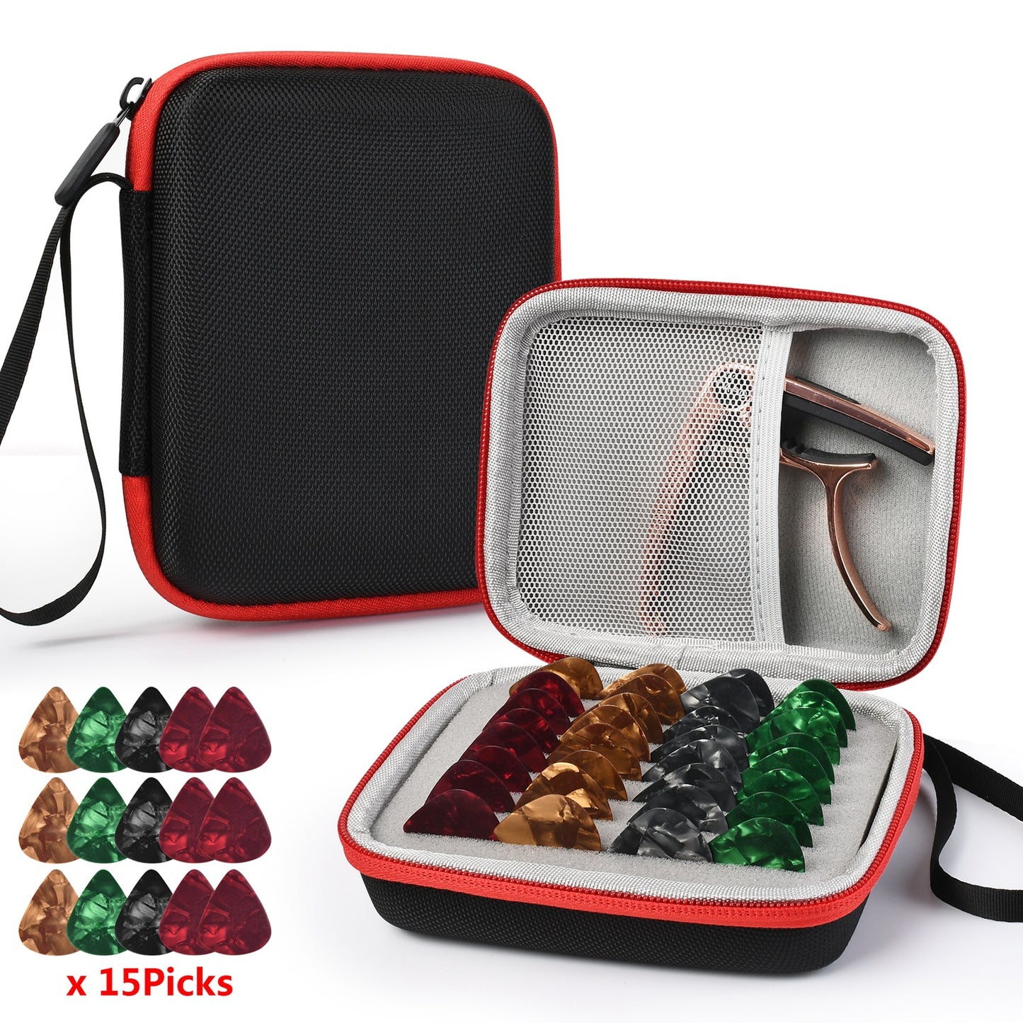 Guitar Pick Storage Box Guitar Accessories Bag 15 Pick