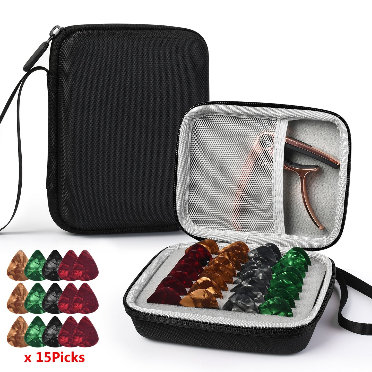 Guitar Pick Storage Box Guitar Accessories Bag 15 Pick