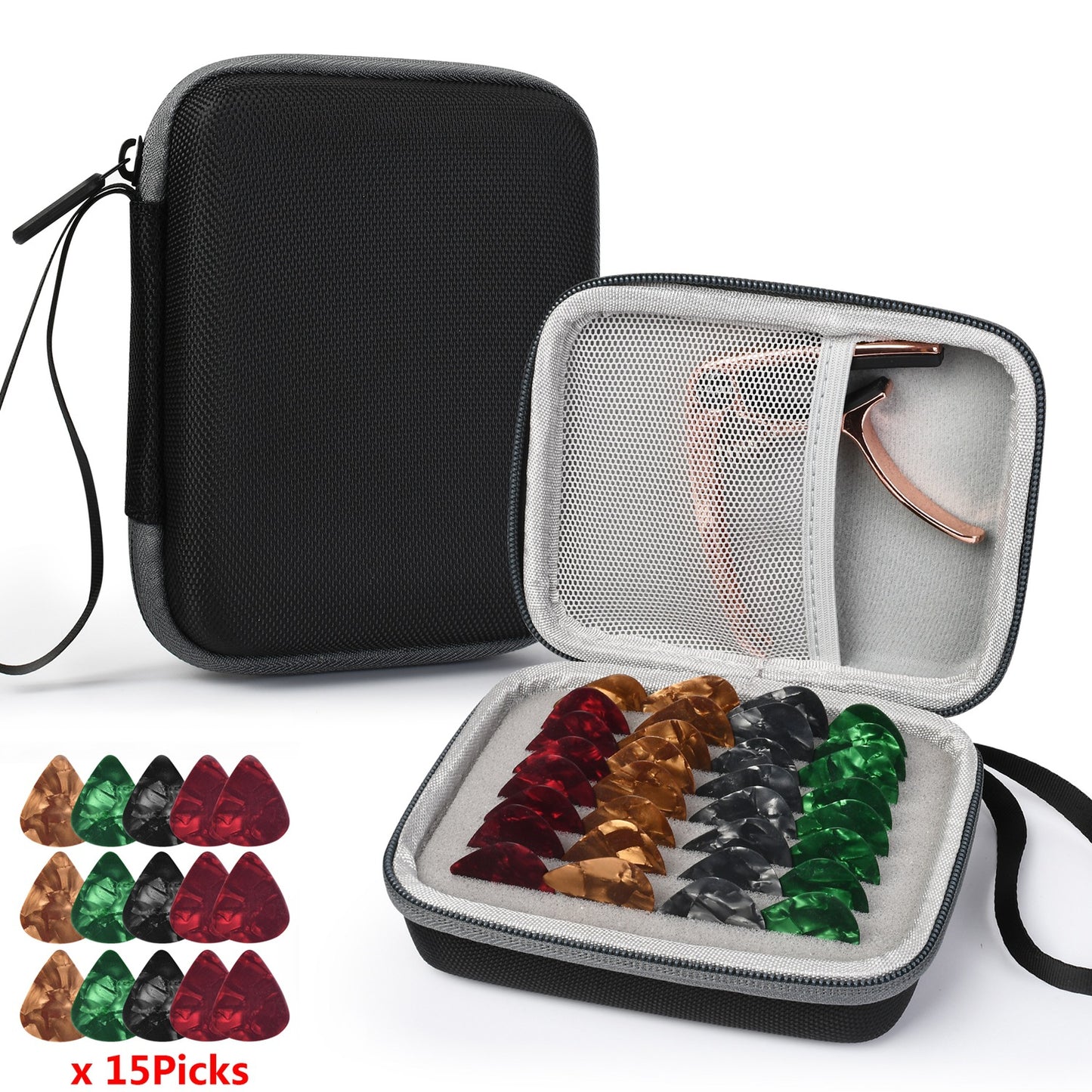 Guitar Pick Storage Box Guitar Accessories Bag 15 Pick