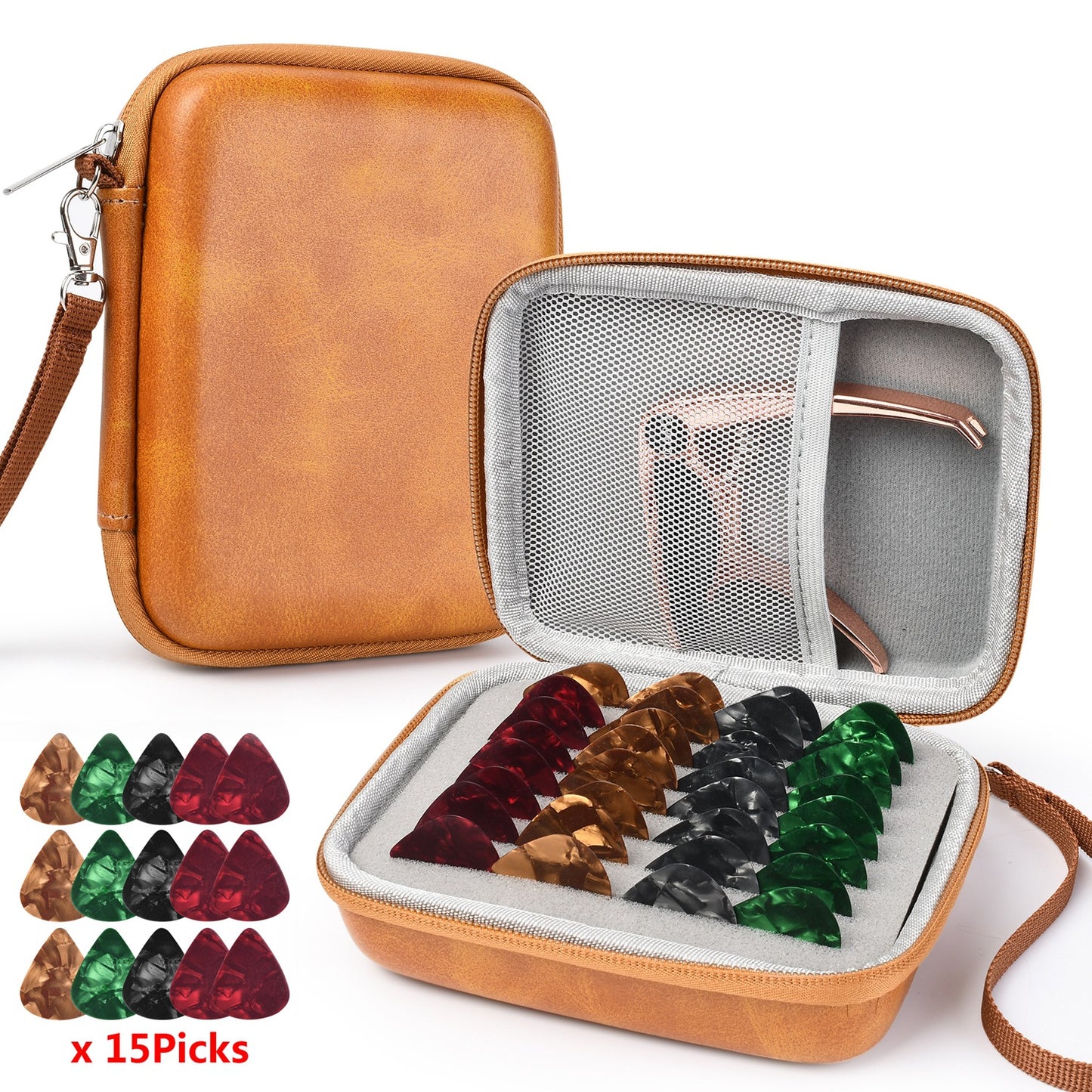 Guitar Pick Storage Box Guitar Accessories Bag 15 Pick