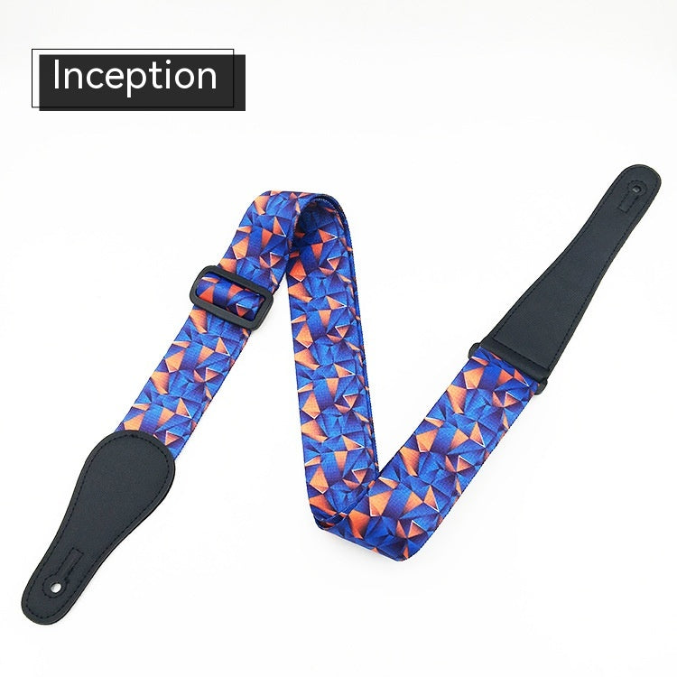 Guitar Accessories Acoustic Wooden Guitar Strap Electric Guitar Bass Shoulder Strap Printed Strap